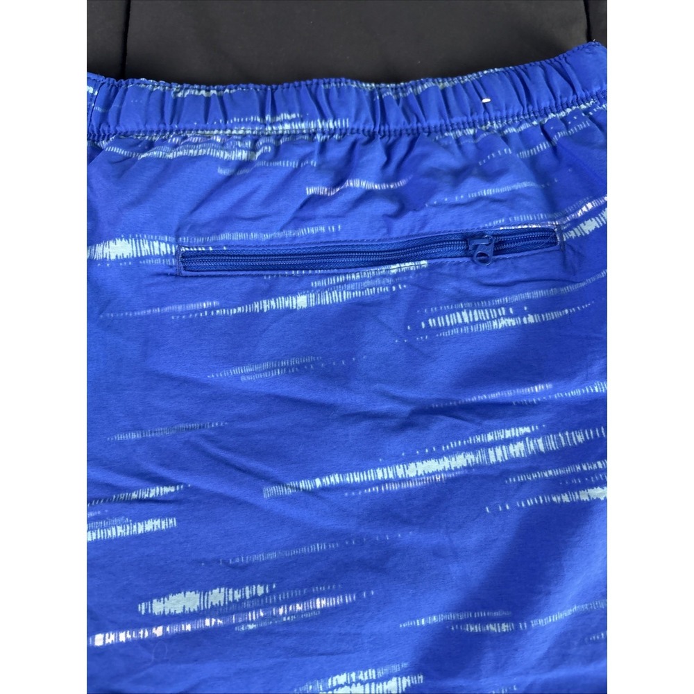 Columbia Flatwater Run Swim Shorts XL Blue Print 8inch Inseam Belt - Picture 6 of 10